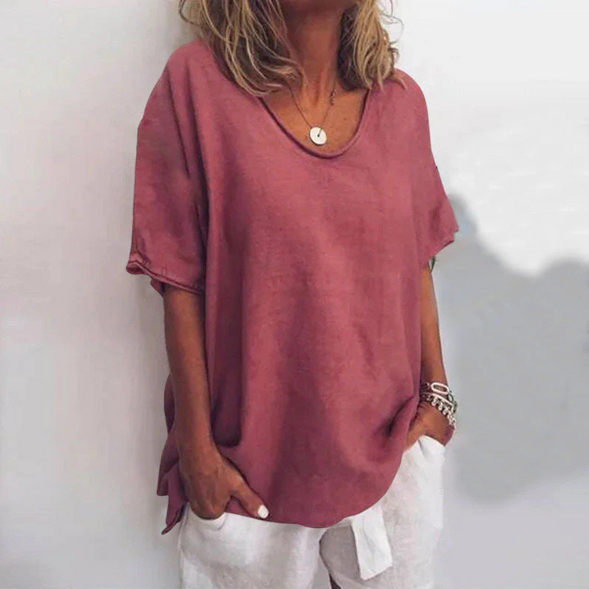Dames Blouse Losse Pasvorm met Lange Mouwen 3