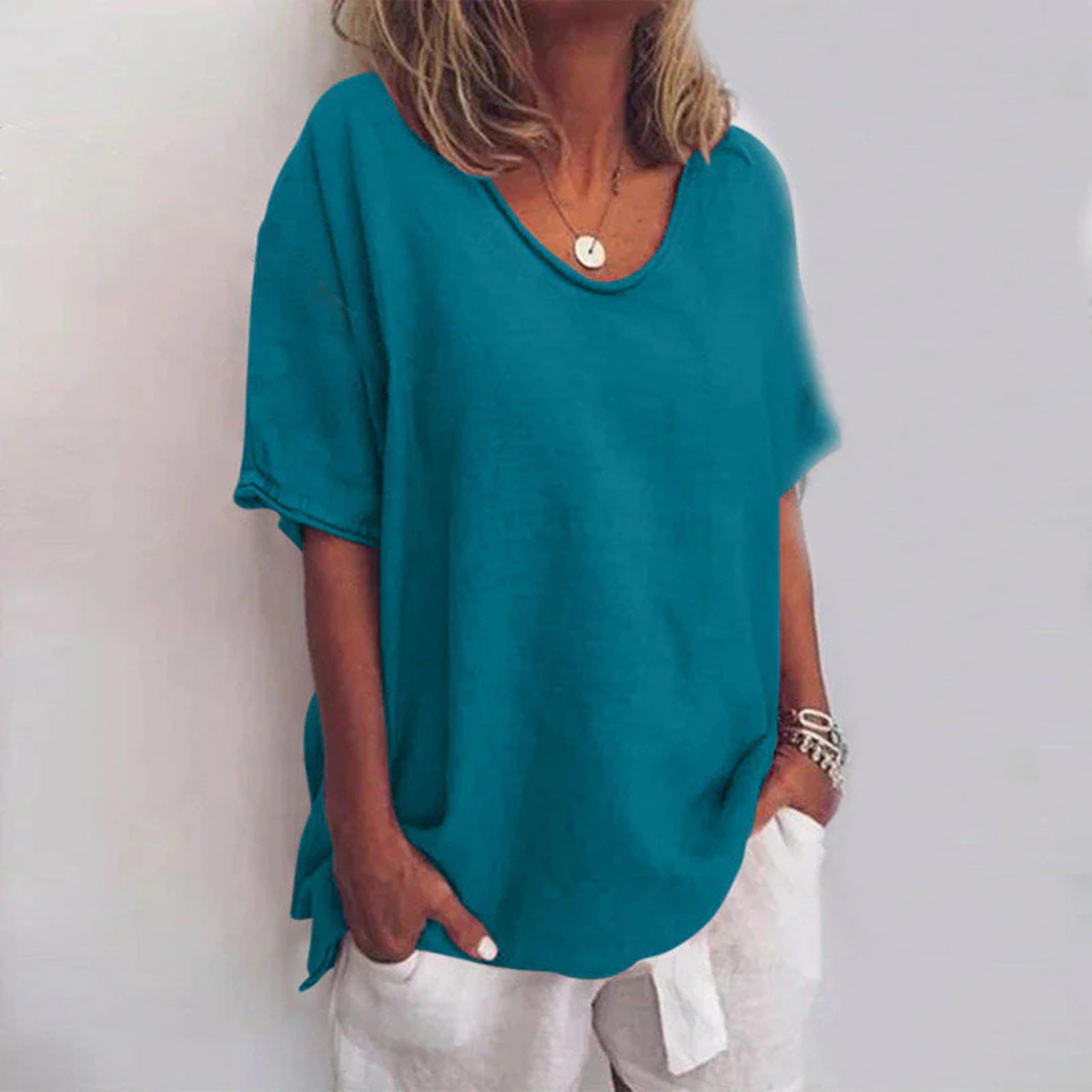 Dames Blouse Losse Pasvorm met Lange Mouwen 4
