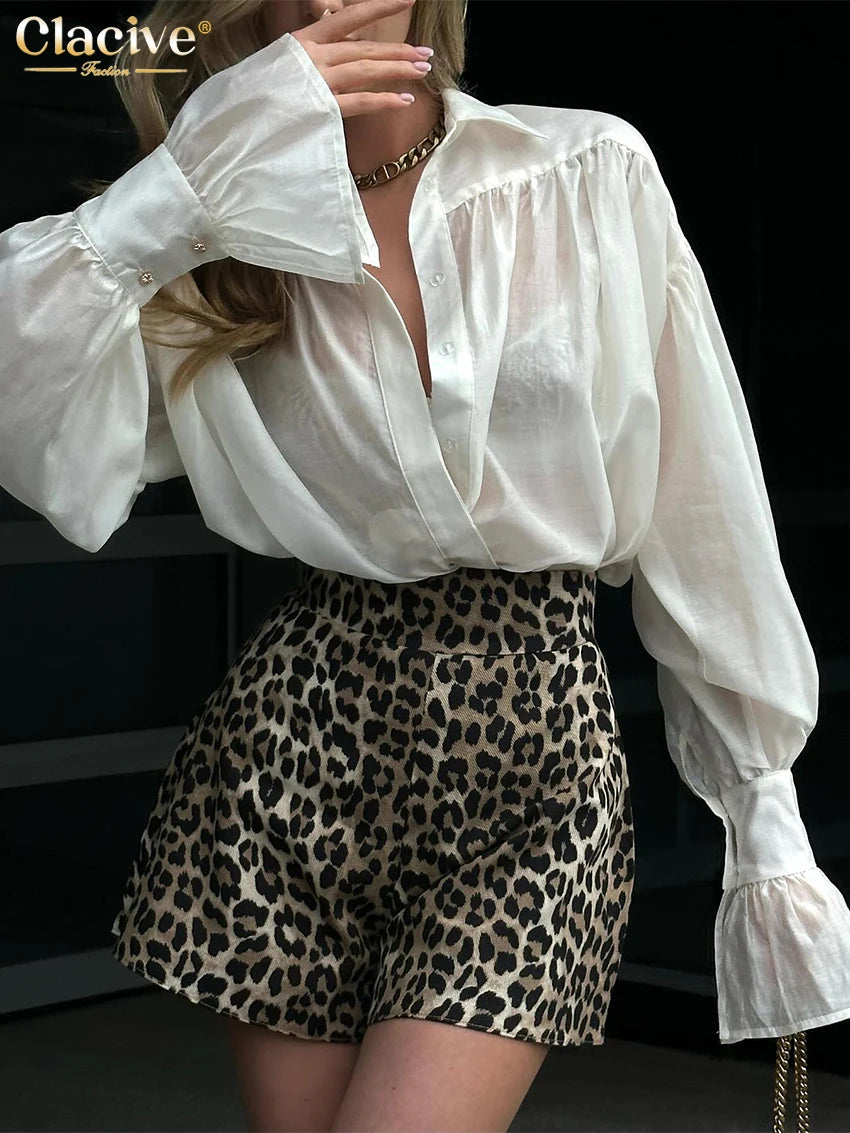 Dames Blouse Losse Stijl met Revers voor Casual en Kantoor Gebruik 4