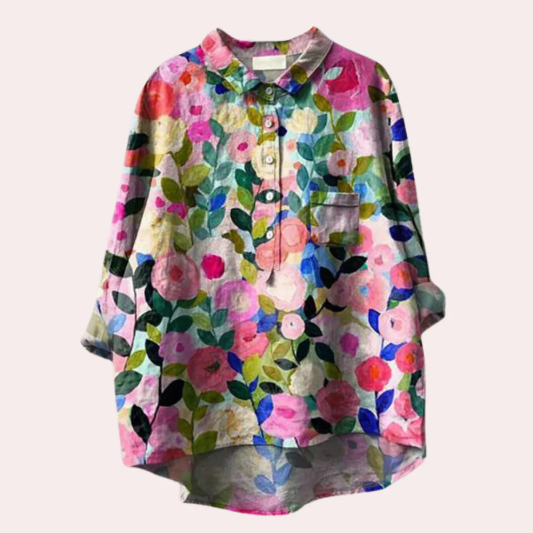Dames Blouse Met Bloemendruk Voor Zomerstijl 2