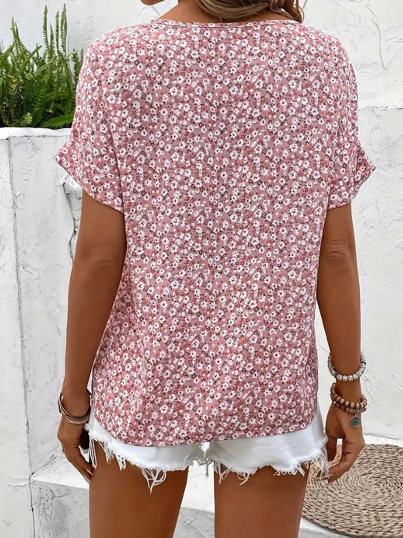 Dames Blouse Met Bloemenprint Losse Pasvorm 1