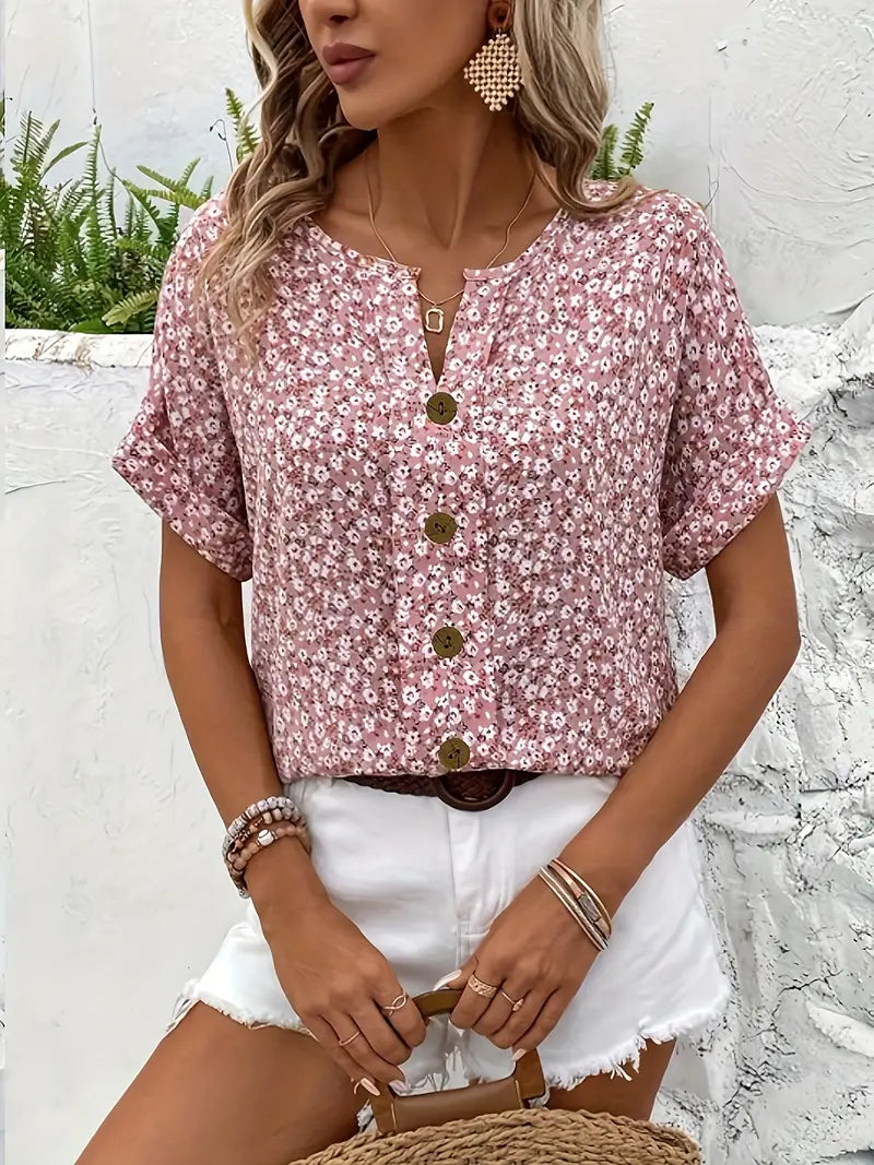 Dames Blouse Met Bloemenprint Losse Pasvorm 4