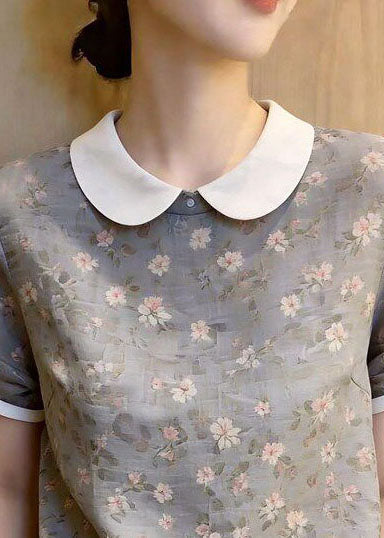 Dames Blouse Met Print En Trekkoord Zomerstijl 1