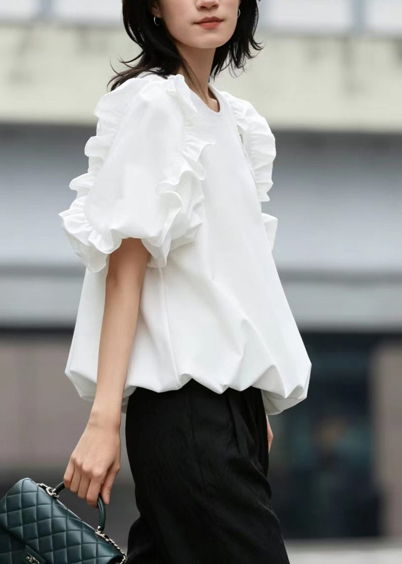 Dames Blouse Met Ruches Zomerse Stijl 1