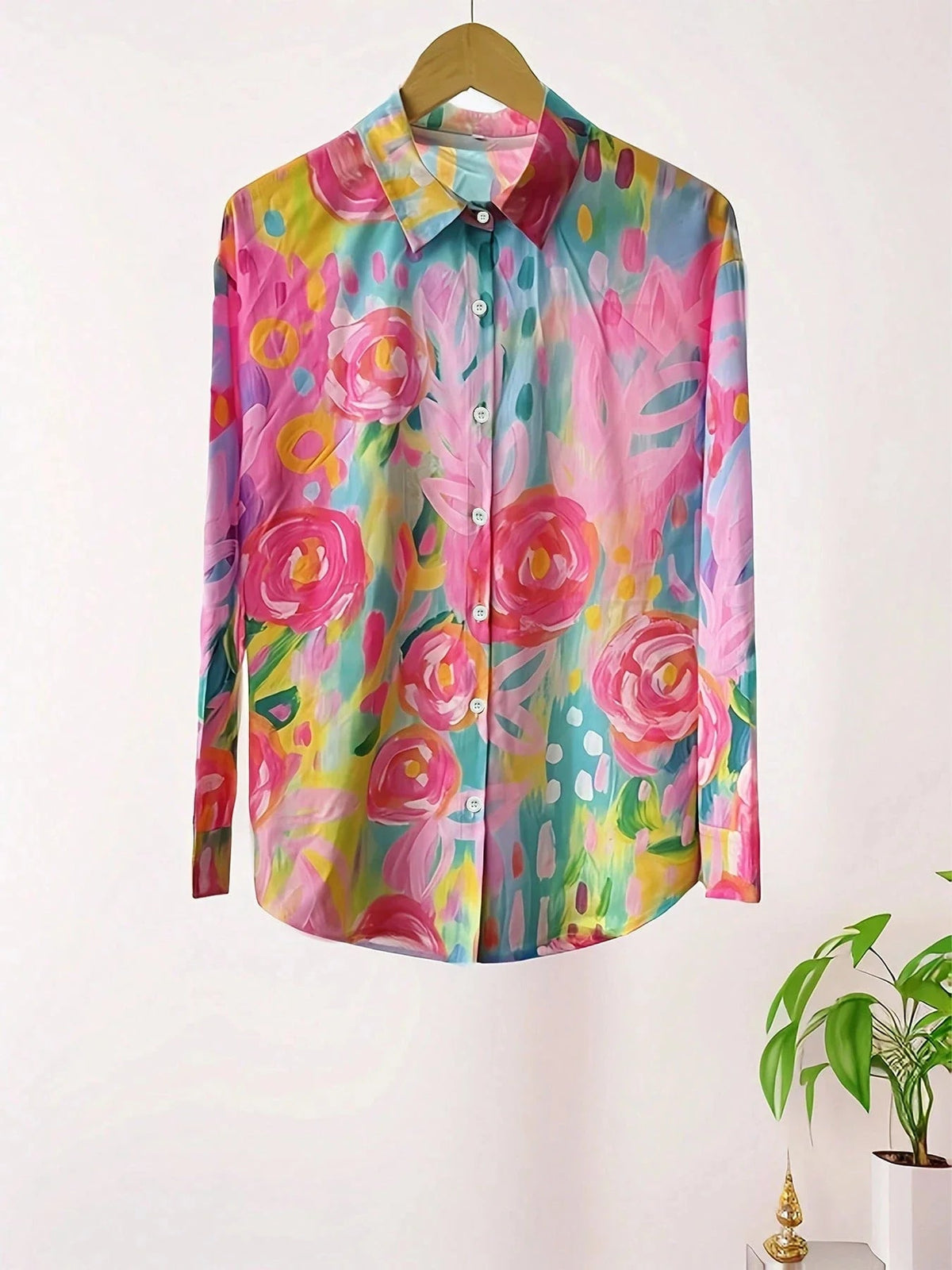 Dames Blouse Met Speelse Print Casual 6