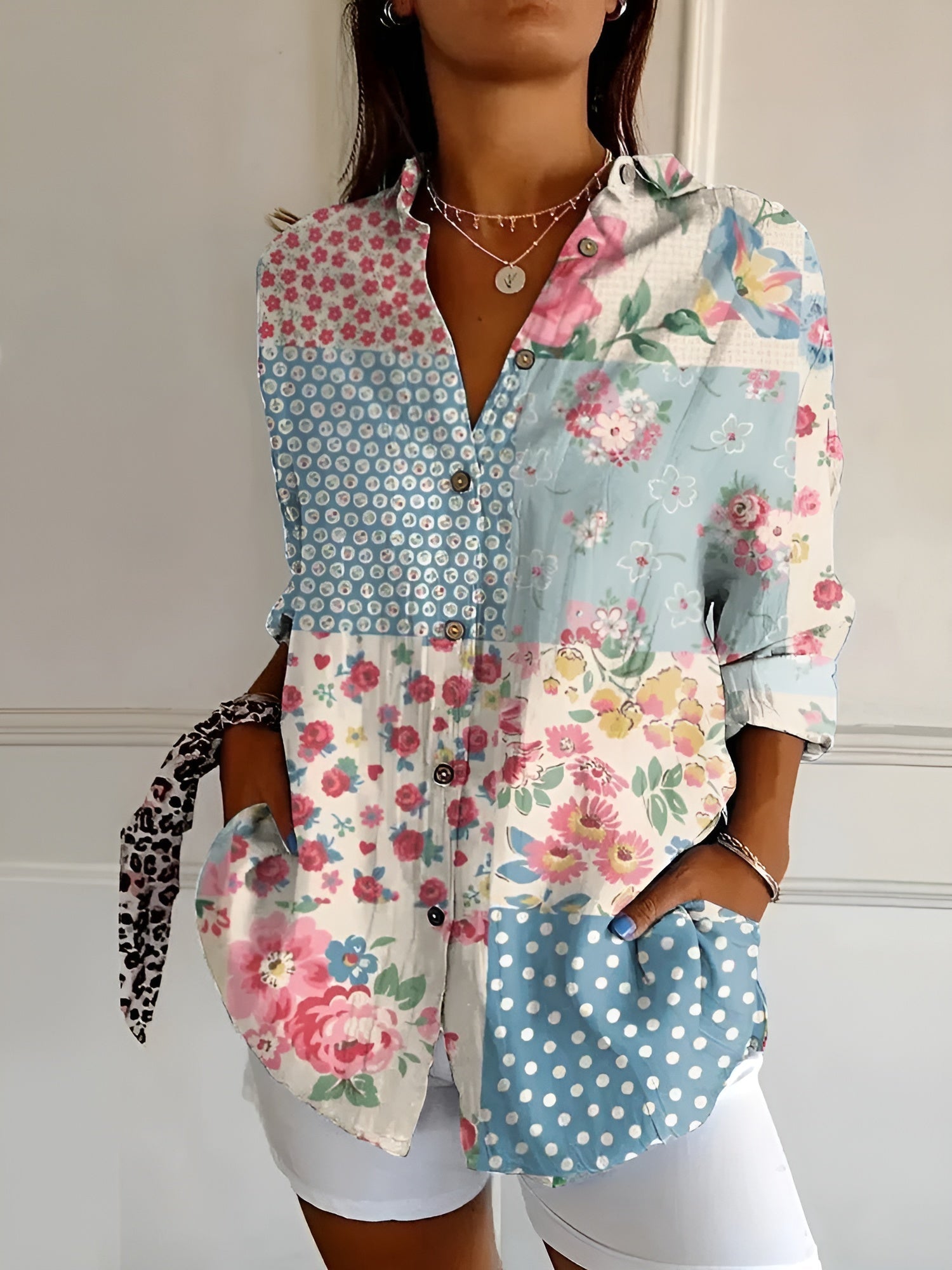 Dames Blouse Met Speelse Prints Voor Elke Gelegenheid 2