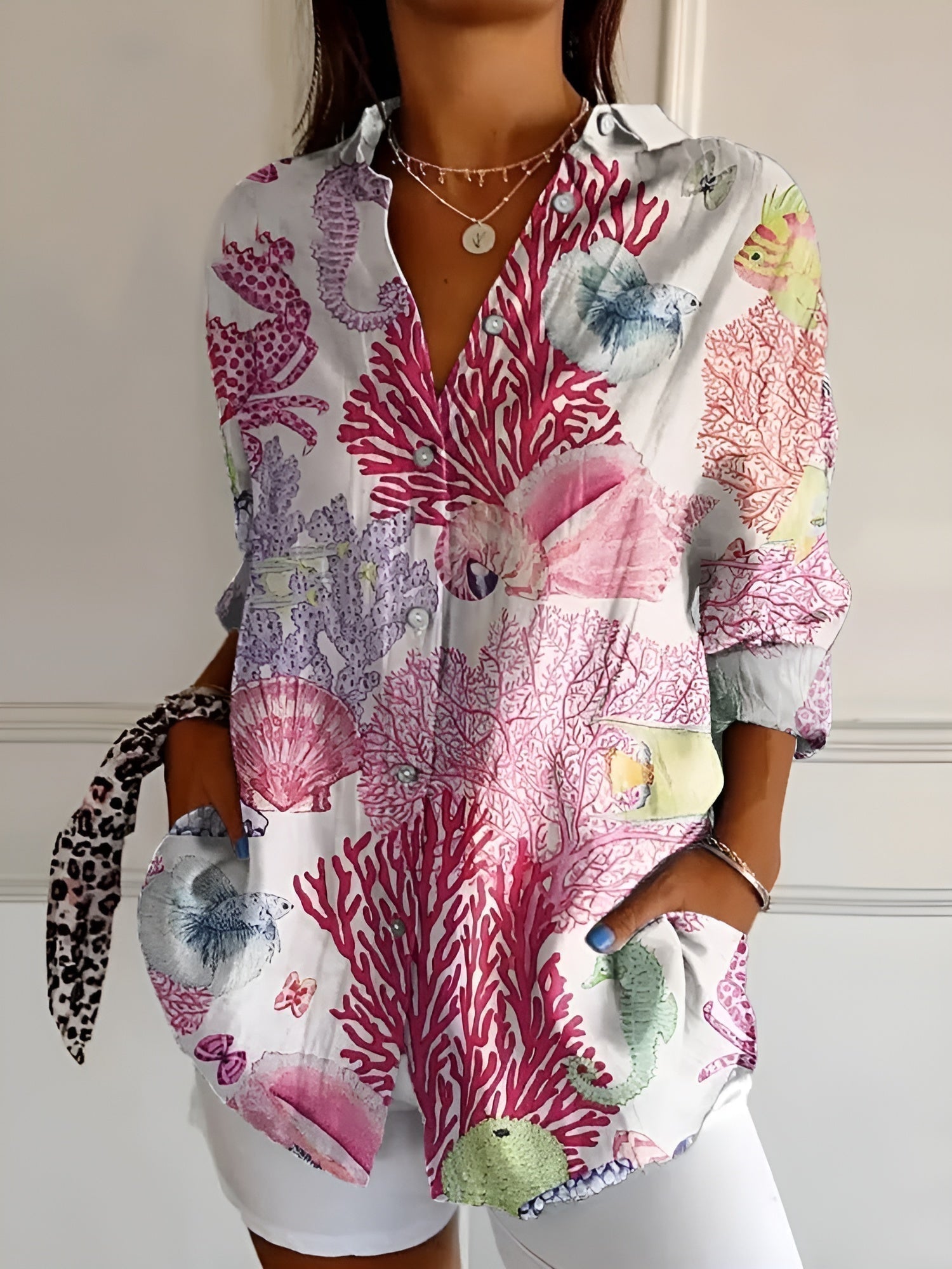 Dames Blouse Met Speelse Prints Voor Elke Gelegenheid 3