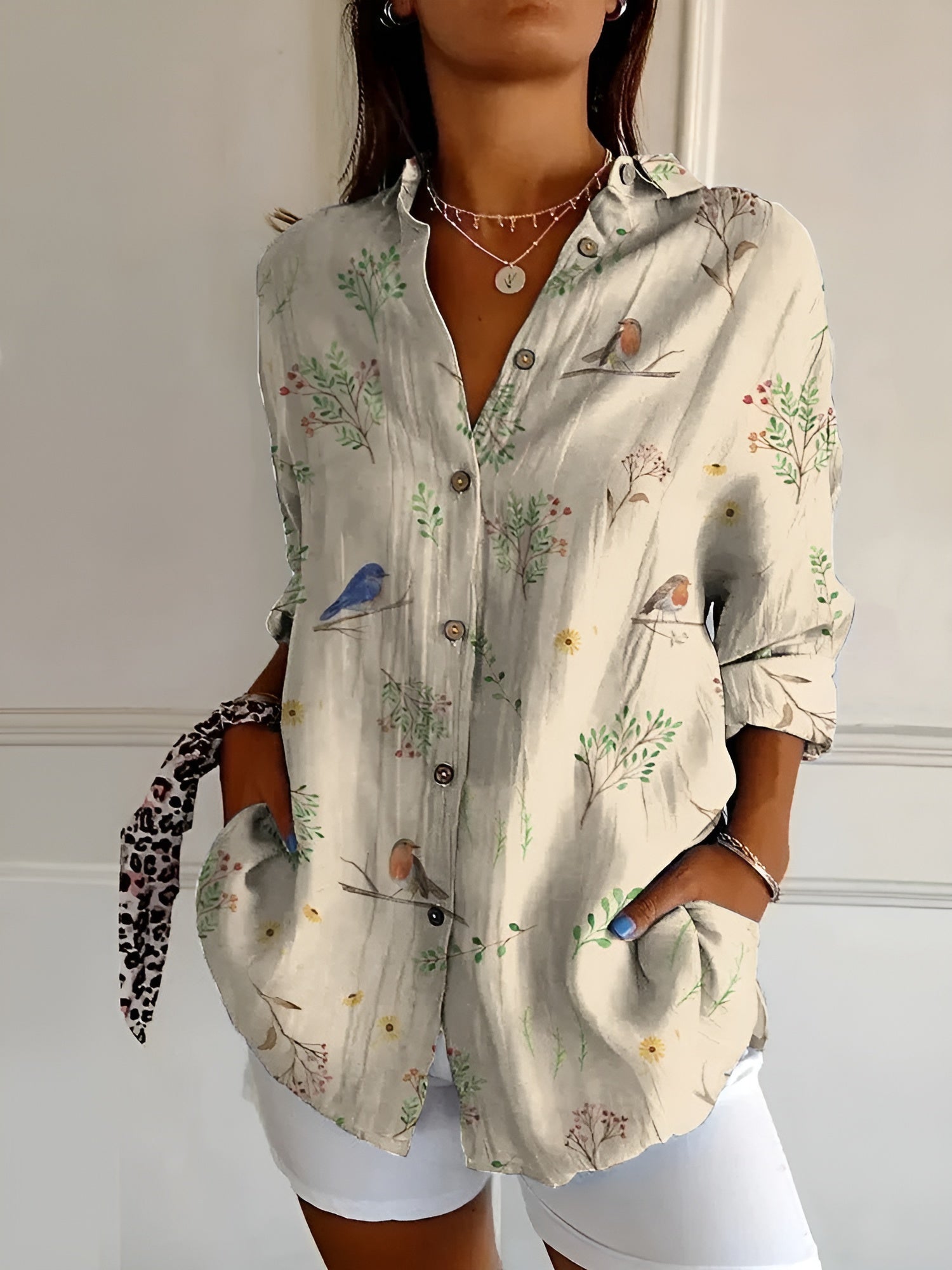 Dames Blouse Met Speelse Prints Voor Elke Gelegenheid 4