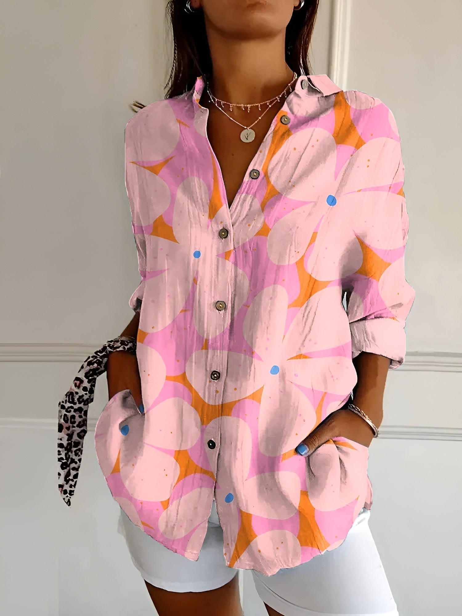 Dames Blouse Met Speelse Prints Voor Elke Gelegenheid 5