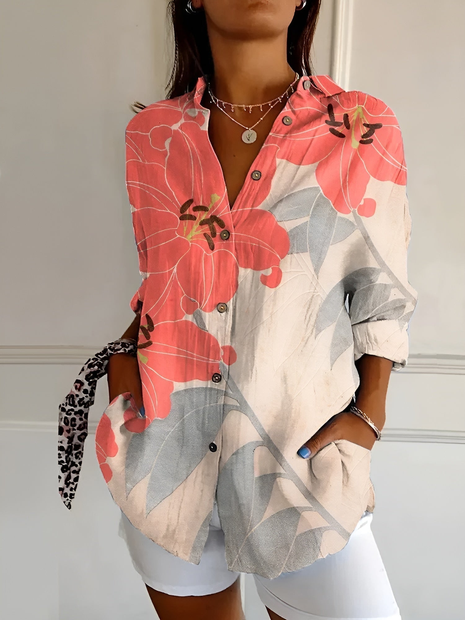 Dames Blouse Met Speelse Prints Voor Elke Gelegenheid 6