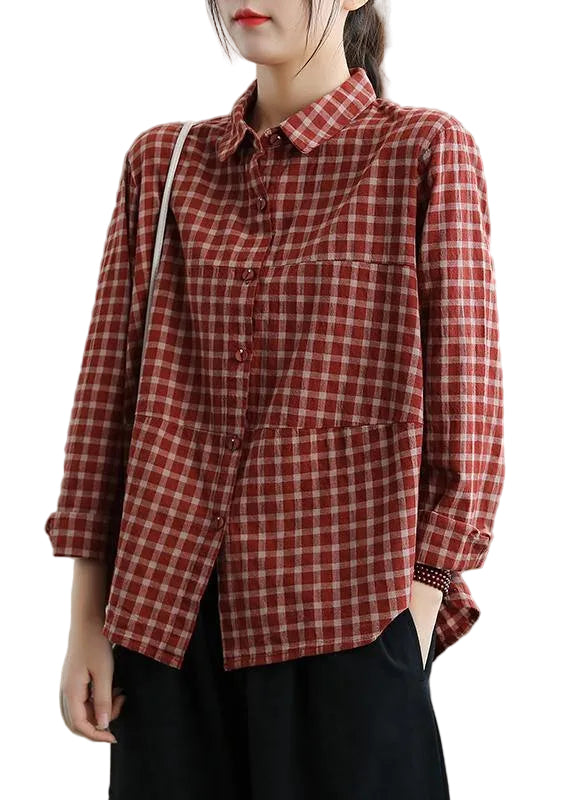 Dames Blouse Patchwork Stijl Losse Pasvorm 0