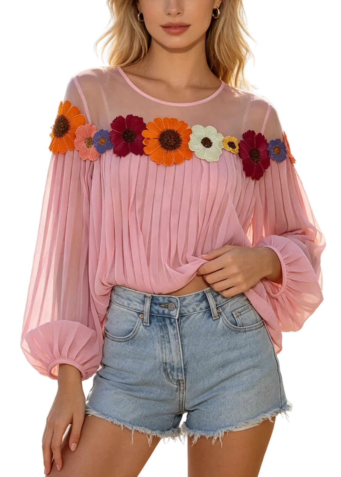 Dames Blouse Patchwork Zomerstijl 0