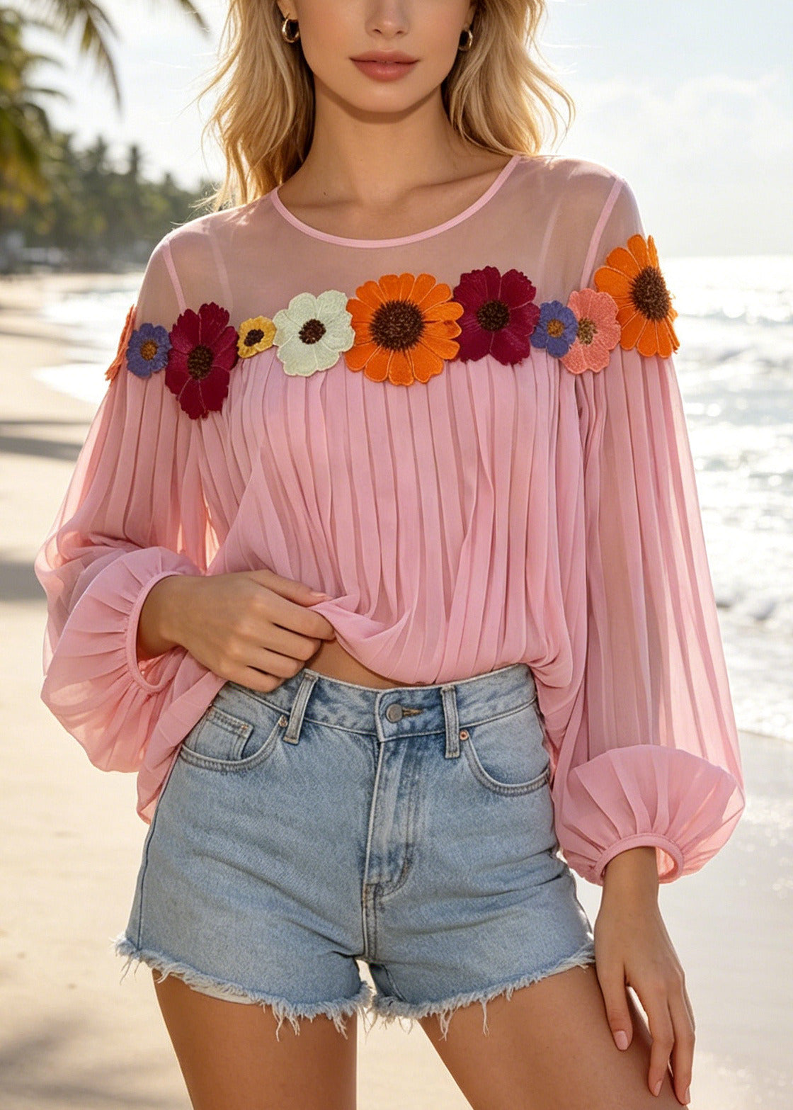 Dames Blouse Patchwork Zomerstijl 3