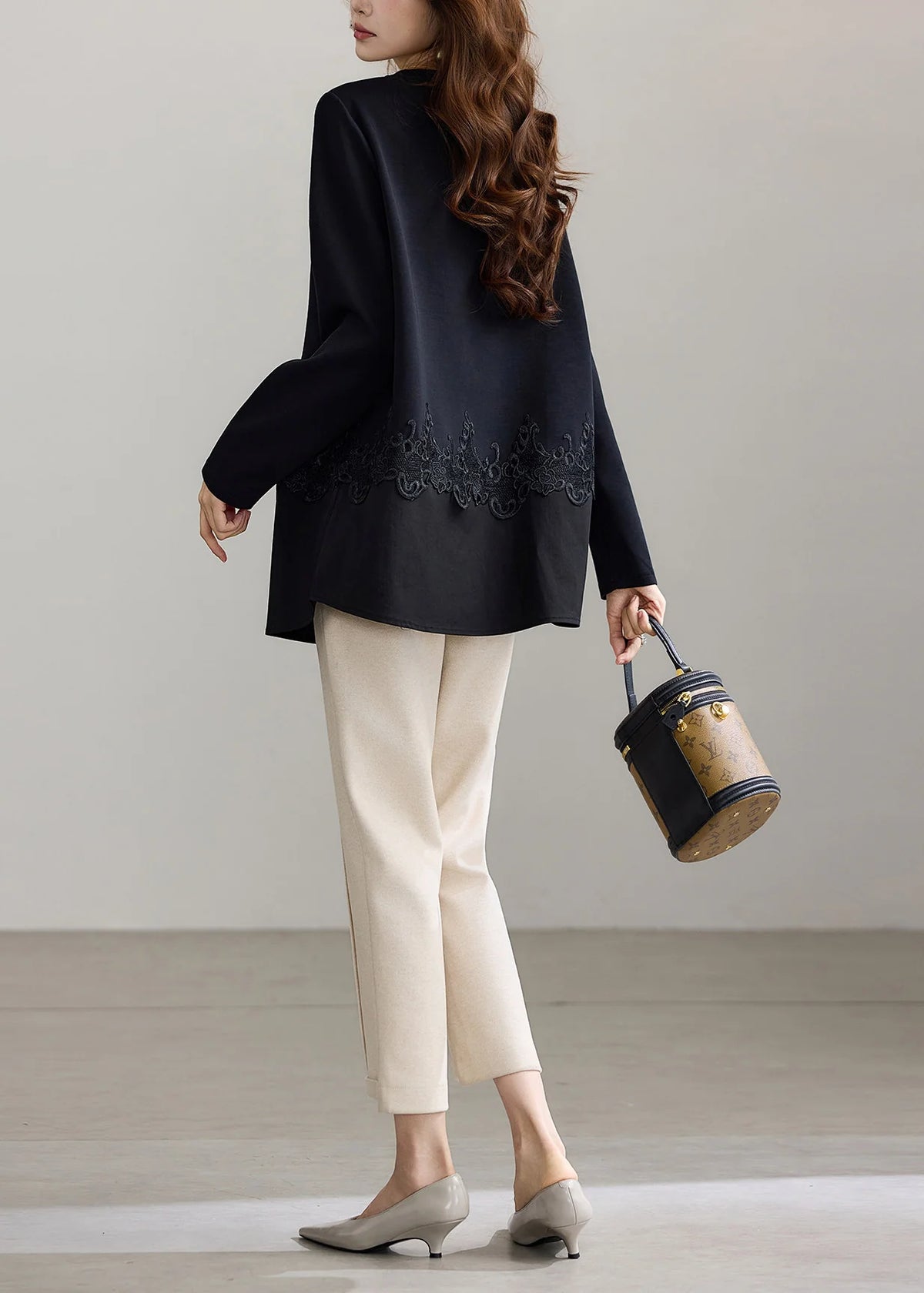 Dames Blouse Ronde Hals Patchwork stijl 4