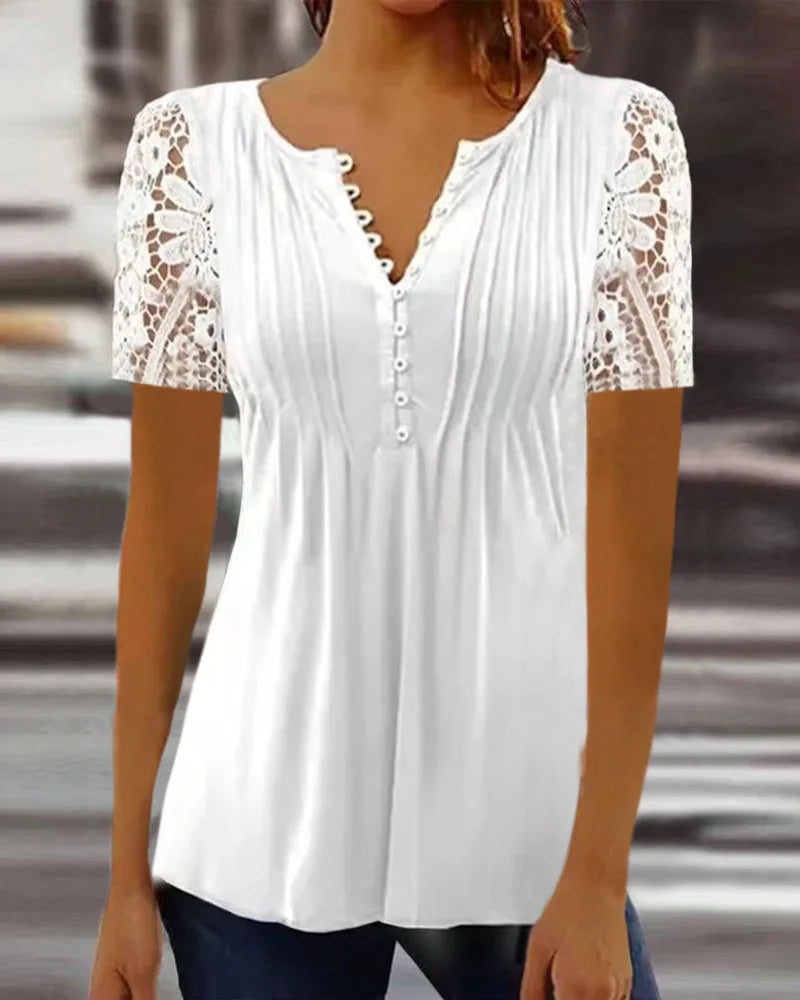 Dames Blouse V-hals Bloemenprint Casual 9