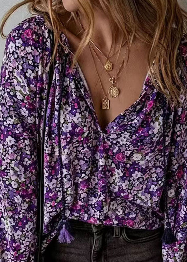 Dames Blouse V-hals Lange Mouwen Losse Pasvorm 4