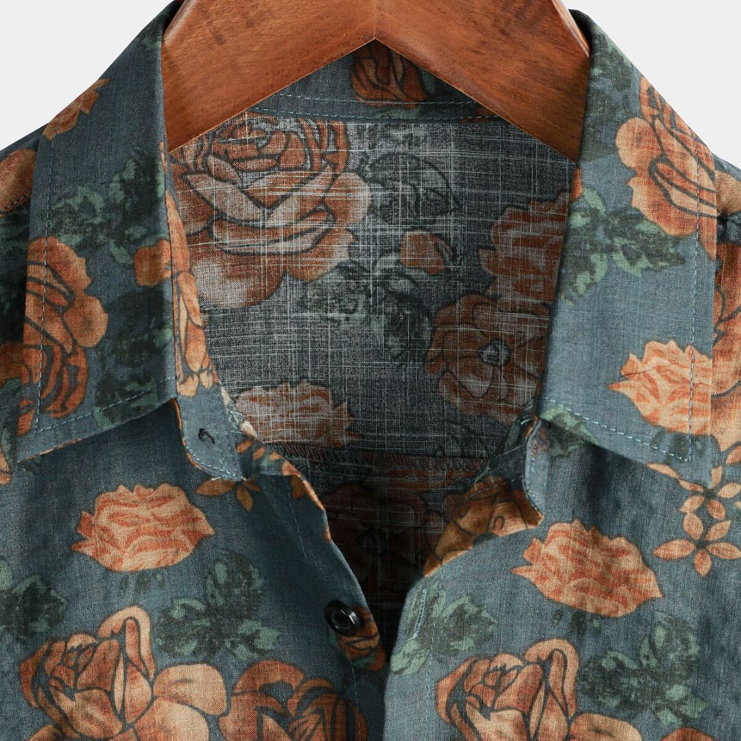 Dames Blouse Vintage Luchtig Korte Mouwen 3
