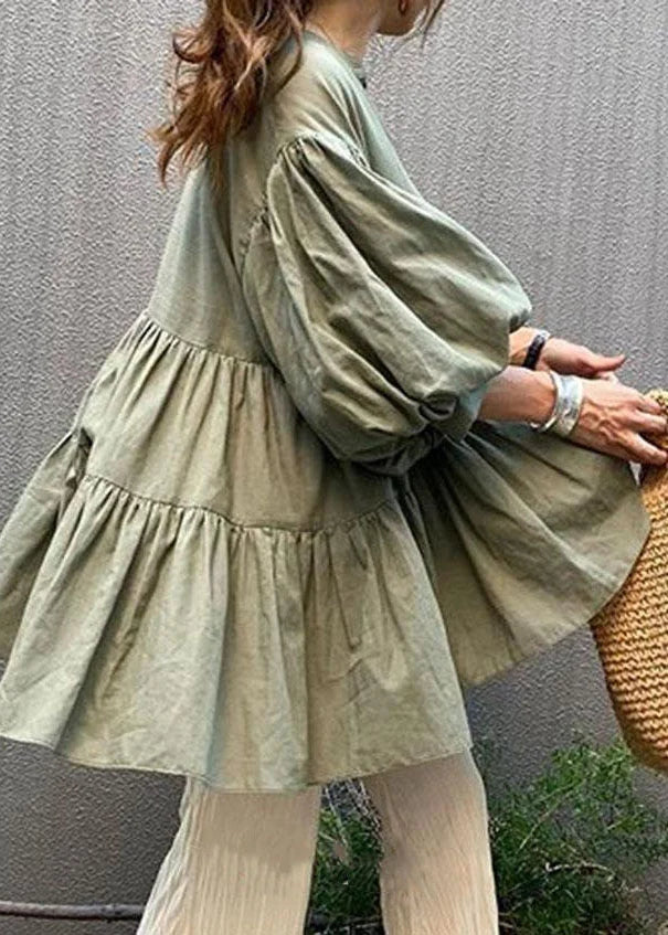 Dames Blouse Zwart met Ronde Hals en Lantaarnmouwen 3