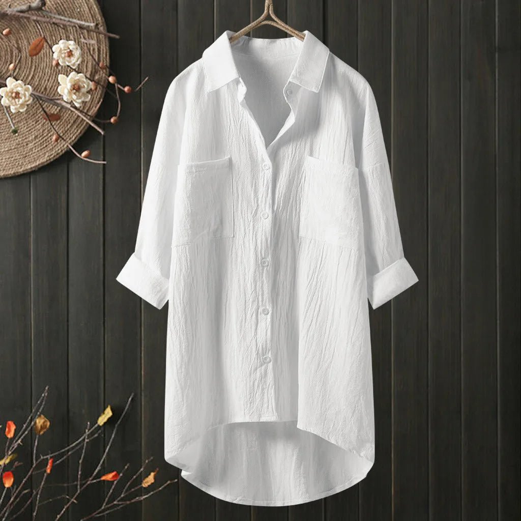 Dames Blouse met Lange Mouwen en Relaxte Pasvorm 0