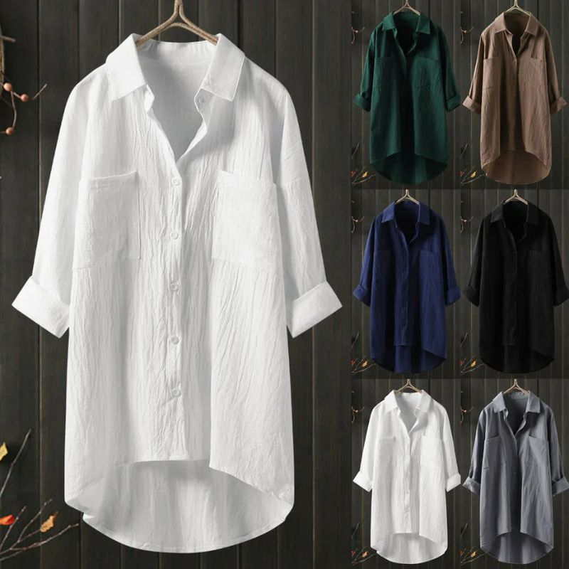 Dames Blouse met Lange Mouwen en Relaxte Pasvorm 1