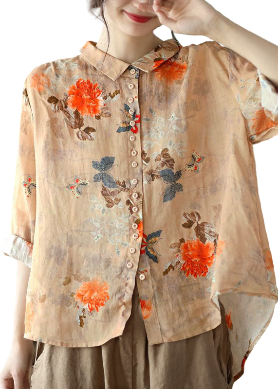 Dames Blouse met Peter Pan Kraag en Lange Mouwen 0