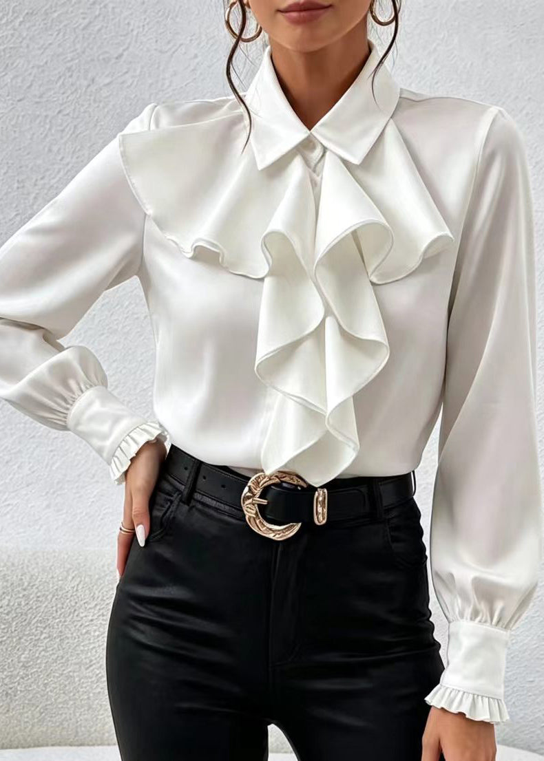 Dames Blouse met Peter Pan Kraag en Lange Mouwen 2