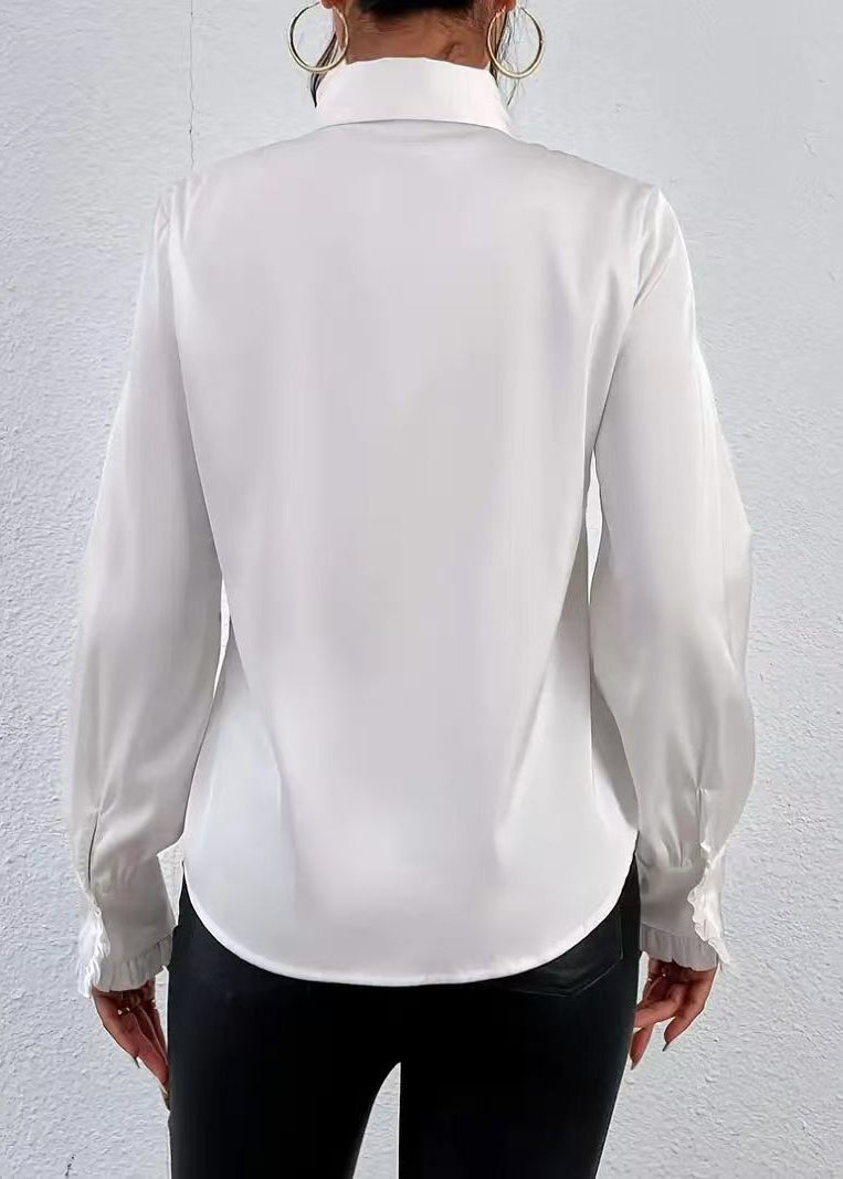 Dames Blouse met Peter Pan Kraag en Lange Mouwen 4