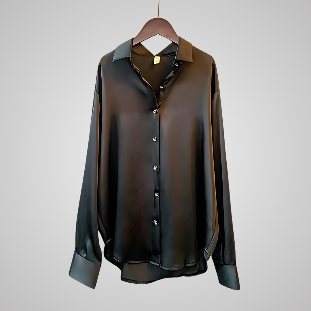 Dames Blouse van Satijn met Elegante Afwerking 5