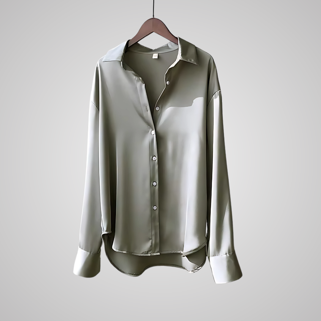 Dames Blouse van Satijn met Elegante Afwerking 7