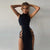 Dames Bodycon Jurk Met Mock Neck En Kruislingse Snit 1