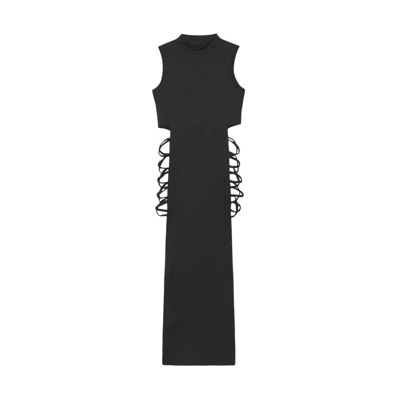 Dames Bodycon Jurk met Criss Cross Uitsnijding 5