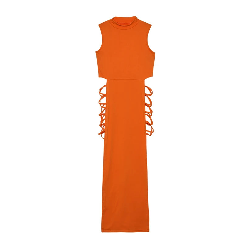 Dames Bodycon Jurk met Criss Cross Uitsnijding 8