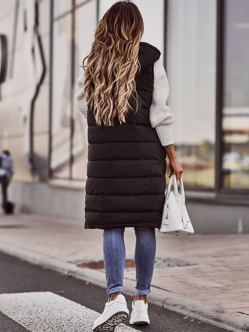 Dames Bodywarmer Lange Steppweste voor Comfortabele Lagenlook 2