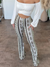 Dames Boho Geprinte Skinny Micro Slim Casual Broek 12