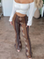 Dames Boho Geprinte Skinny Micro Slim Casual Broek 7