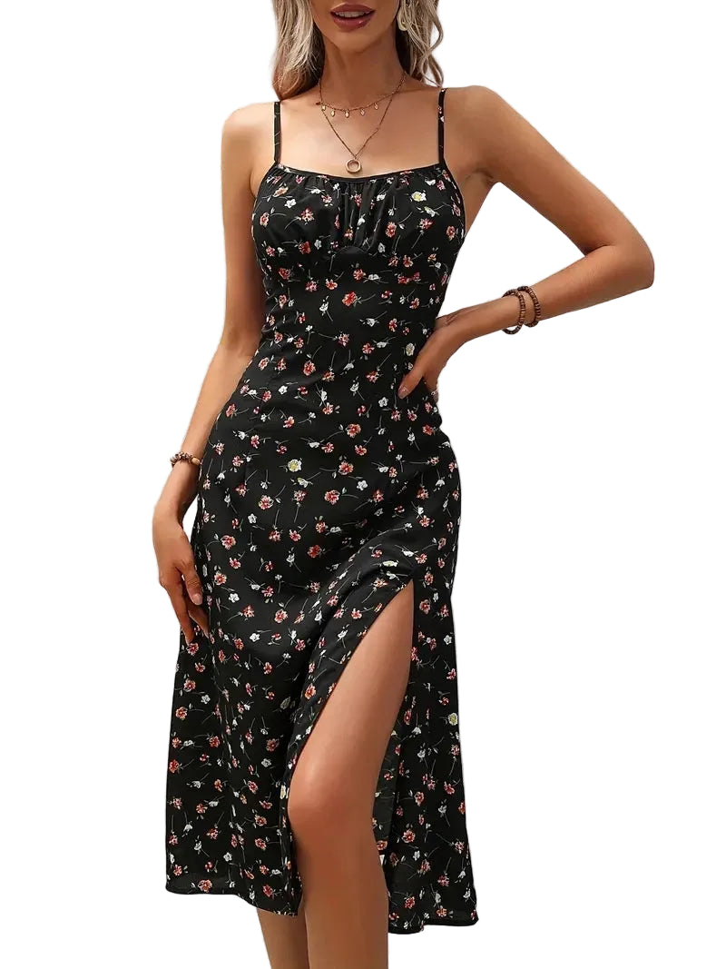 Dames Boho Strandjurk met Bloemenprint 0