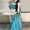 Dames Bollywood Prinsessen Kostuum Borduursel 1