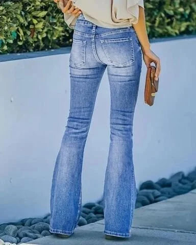 Dames Bootcut Jeans Hoge Taille 2