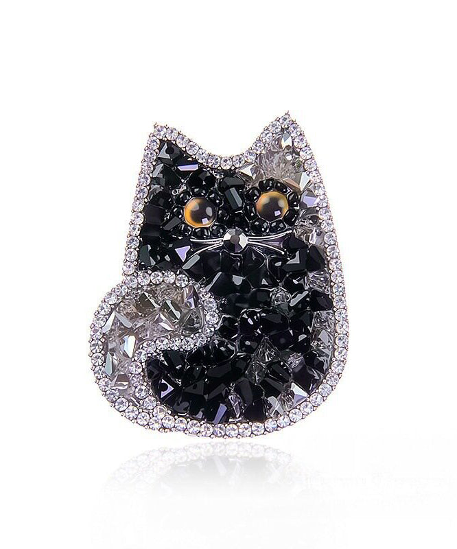 Dames Broche Kat Kristal Design 4