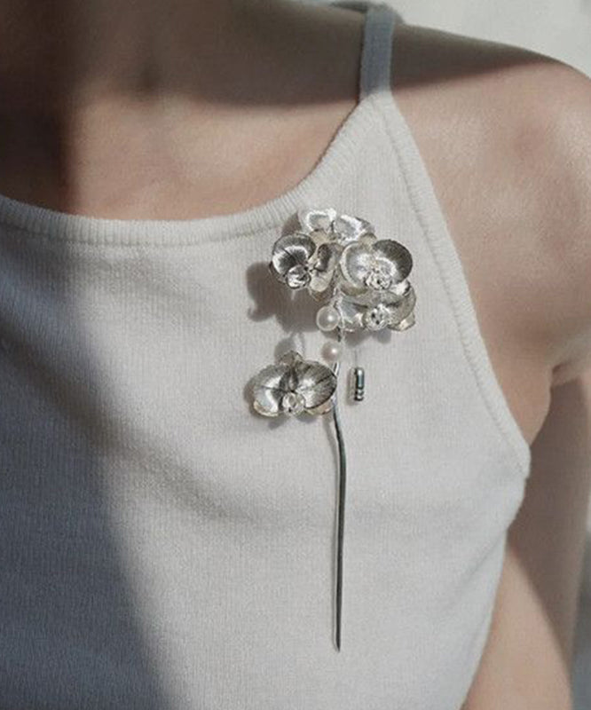 Dames Broche Phalaenopsis Parel Retro Stijl 0
