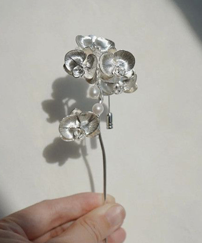 Dames Broche Phalaenopsis Parel Retro Stijl 2
