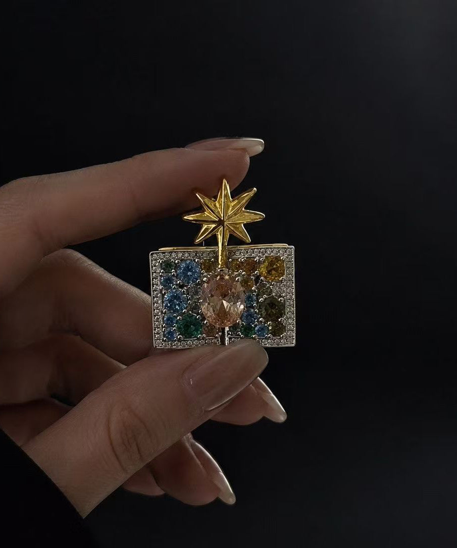 Dames Broche Regenboog Met Magisch Boek Design 2