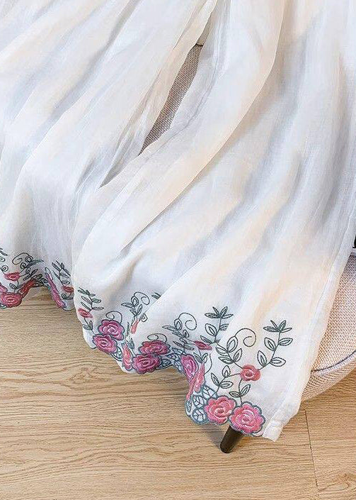 Dames Broek Bohemien Borduursel Elastische Taille 3