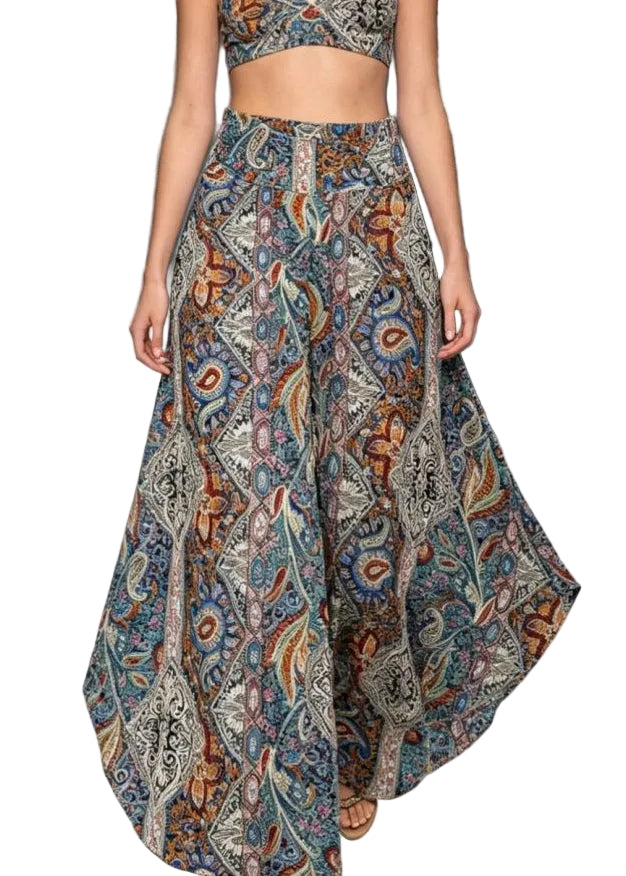 Dames Broek Flared Asymmetrisch Hoge Taille Wijde Pijpen 0