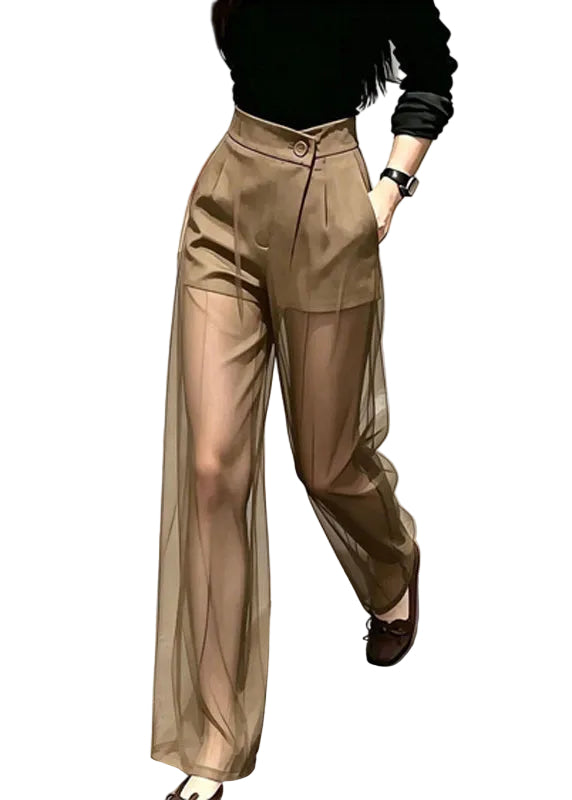 Dames Broek Gedrapeerd Tule Zomerstijl 0