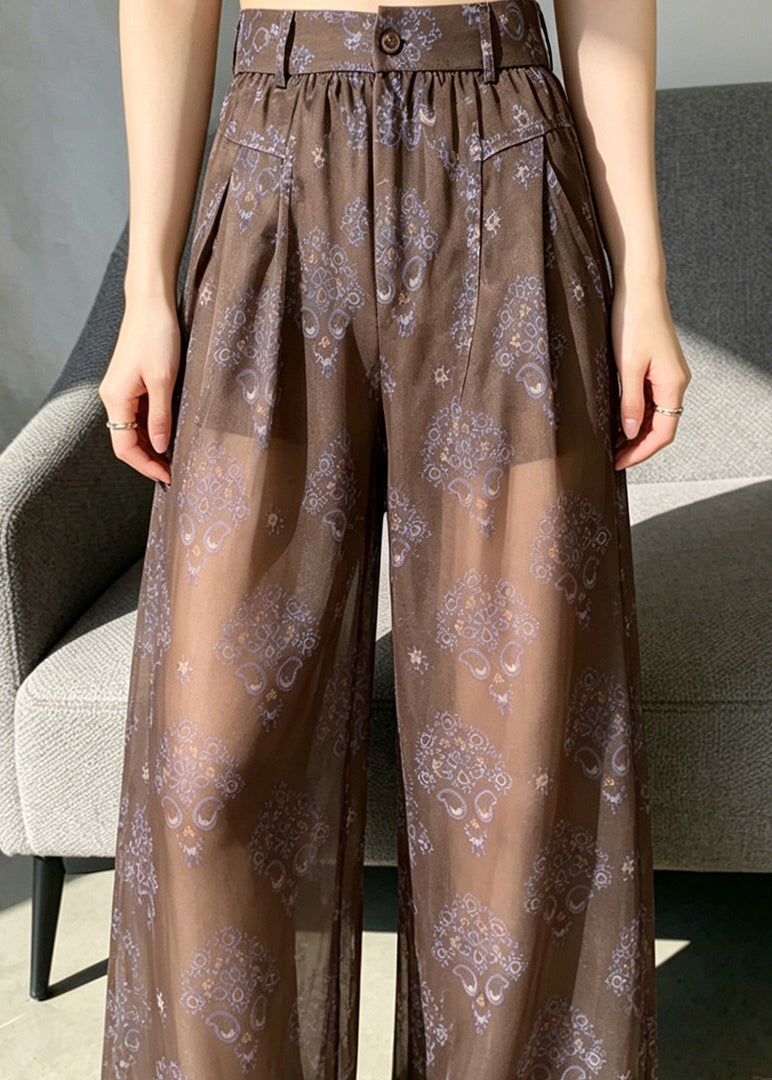 Dames Broek Hoge Taille Met Print Zomerse Stijl 2