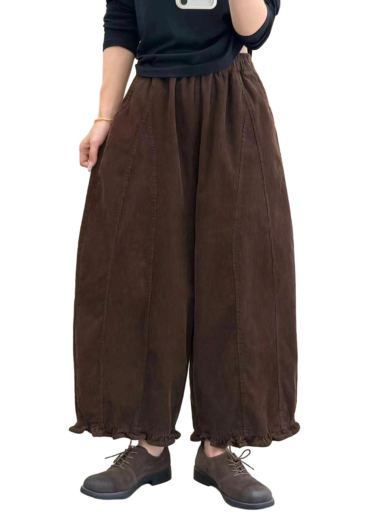 Dames Broek Losvallend Patchwork Herfststijl 0