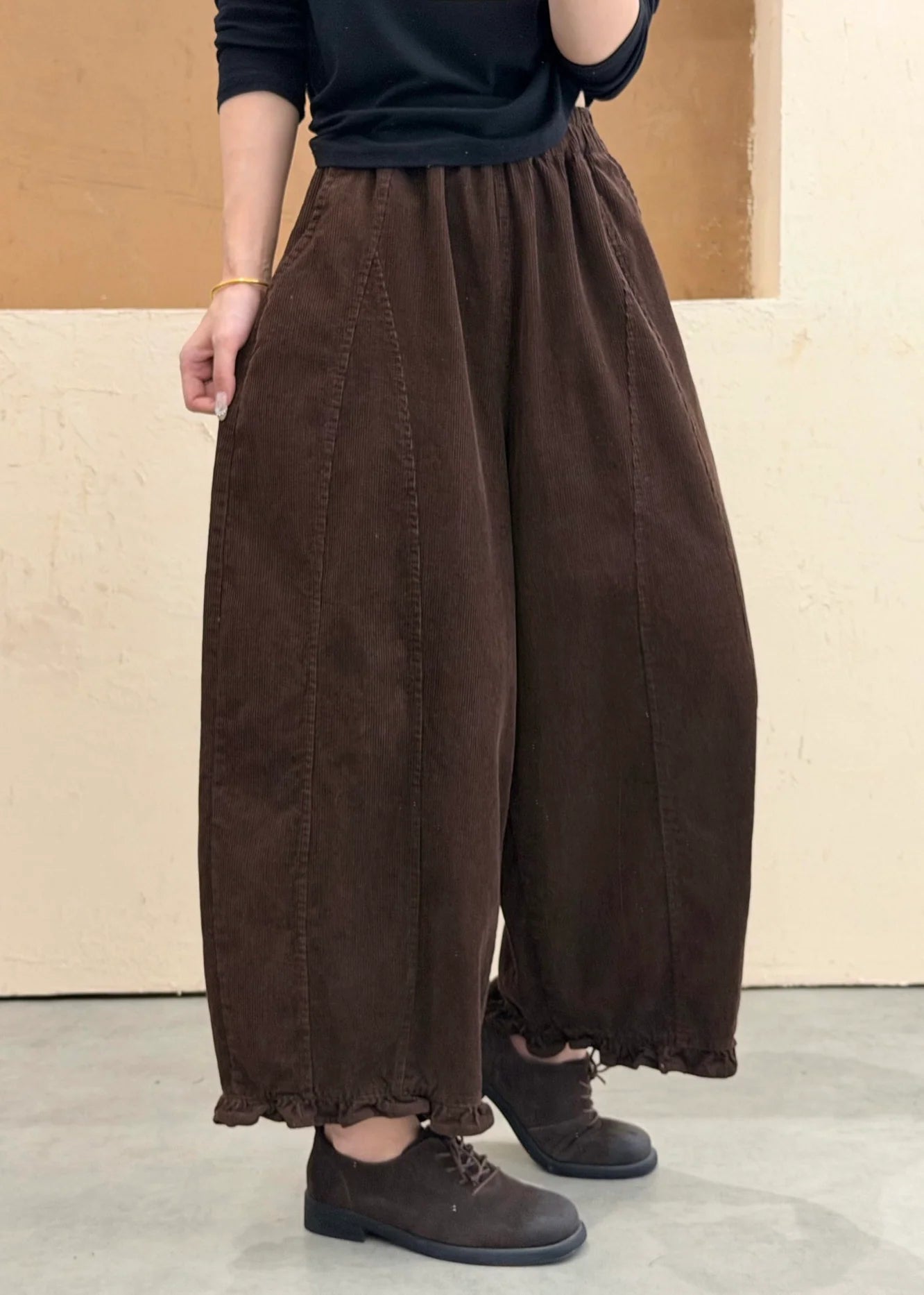 Dames Broek Losvallend Patchwork Herfststijl 2