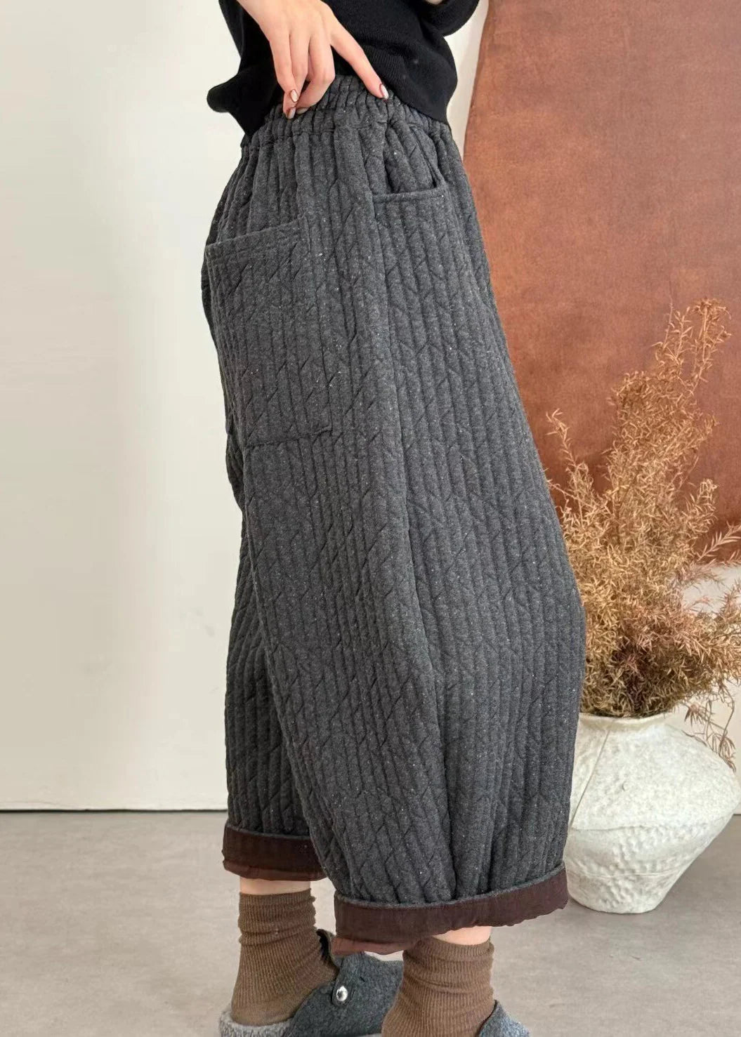Dames Broek Losvallend Patchwork Stijl 3