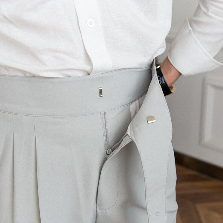 Dames Broek Met Gesp Detail Slank Modern Silhouet 6
